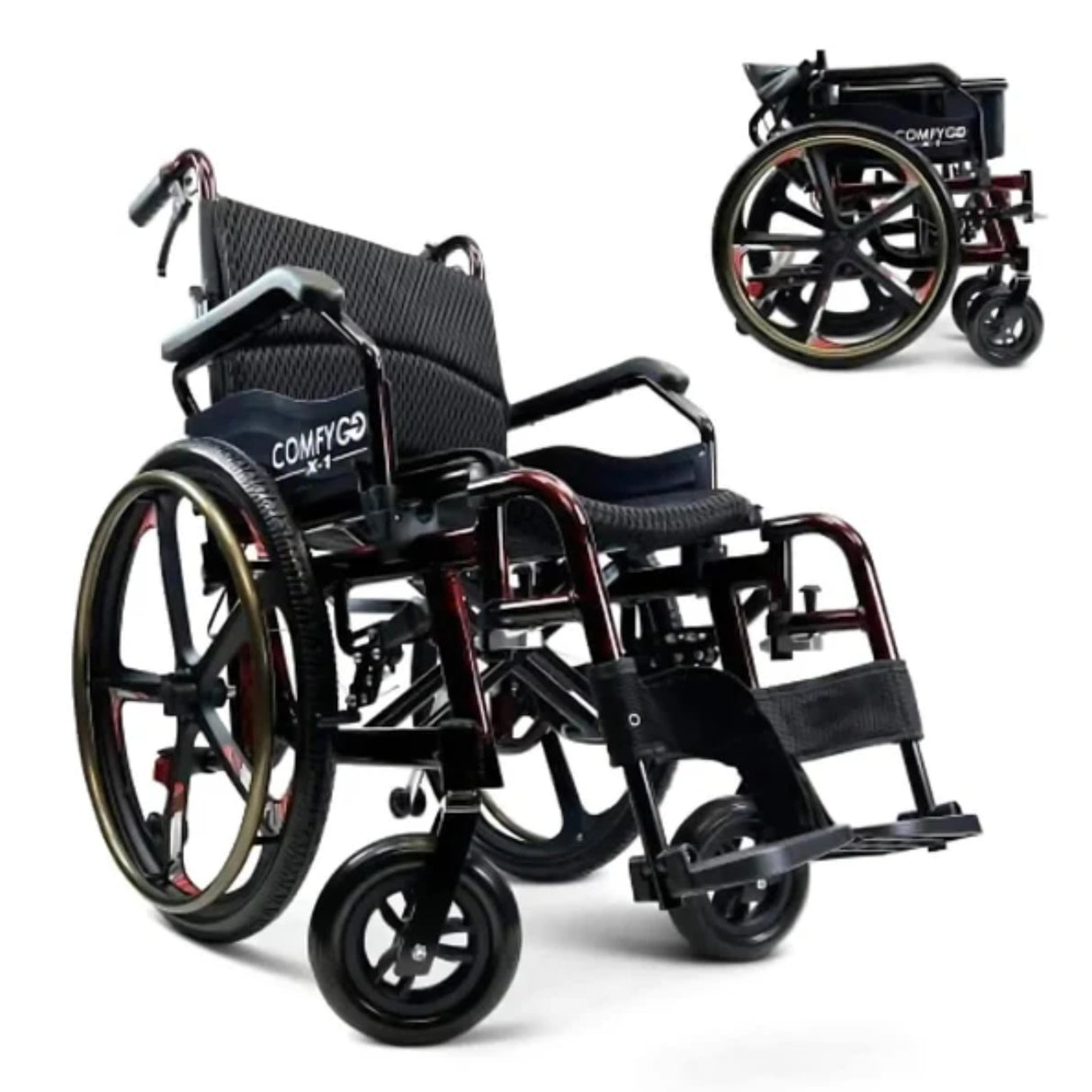 ComfyGO X-1 Manual Folding Lightweight Wheelchair