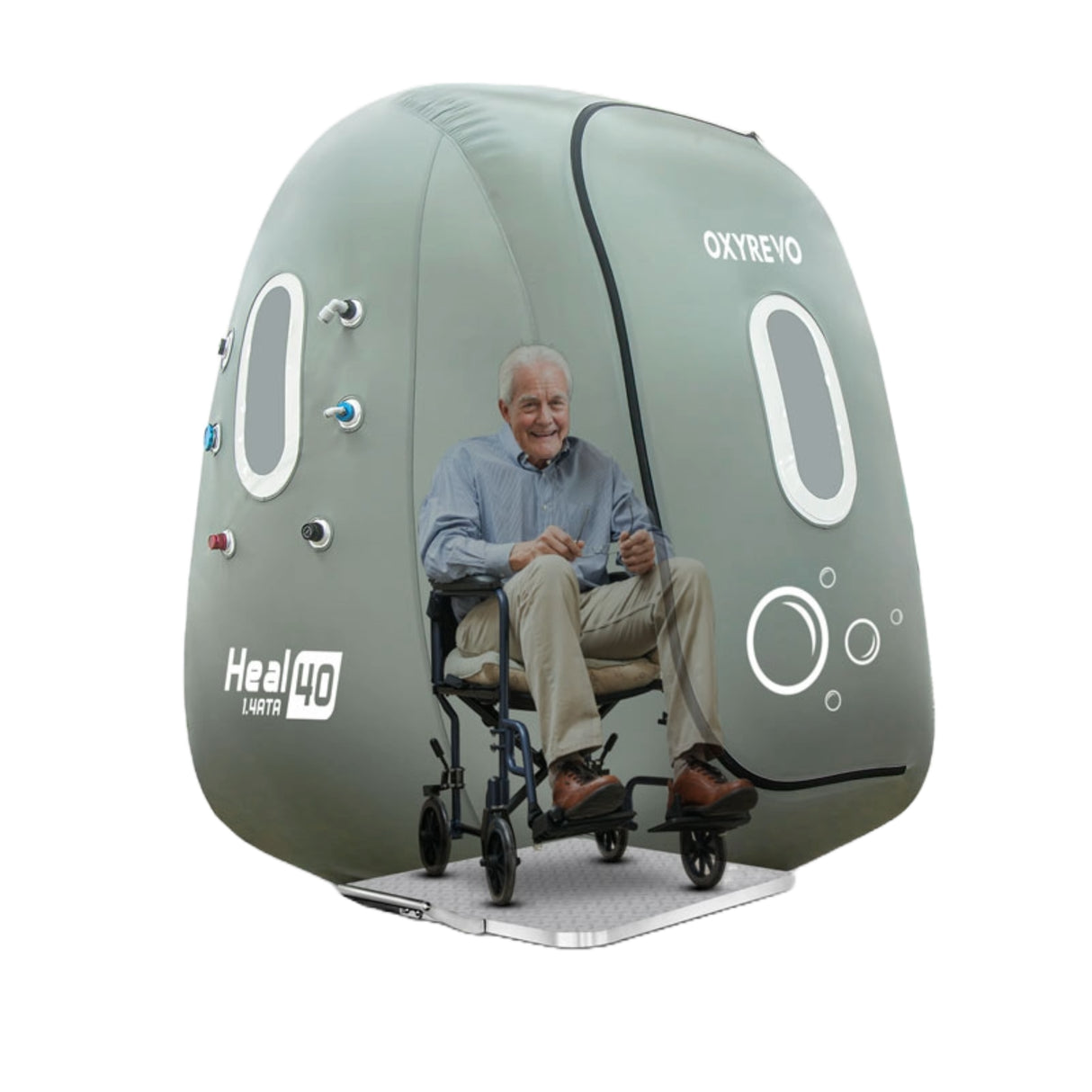 OXYREVO Heal40 1.4 ATA Wheelchair Hyperbaric Chamber