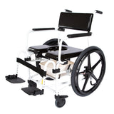ActiveAid 600 Rehab Shower Commode Chair – Stainless Steel, 350 lb, 5″ Casters or 20″/24″ Wheels