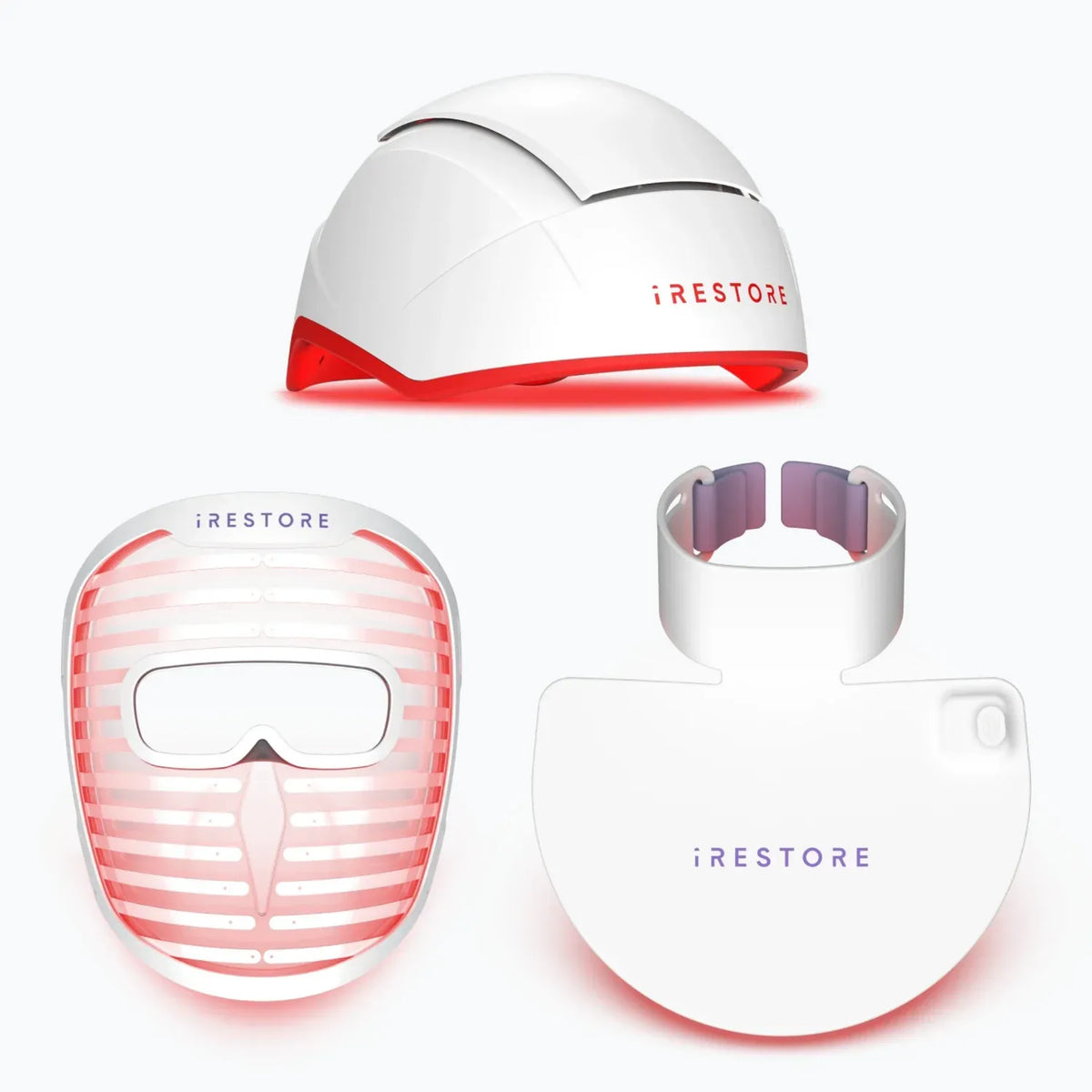 iRestore Professional Best Seller Bundle – Laser Hair Growth Helmet + Illumina LED Face & Neck Masks