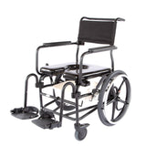 ActiveAid 600 Rehab Shower Commode Chair – Stainless Steel, 350 lb, 5″ Casters or 20″/24″ Wheels