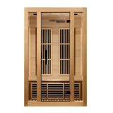 Golden Designs Maxxus Seattle 2-Person Near Zero EMF FAR Infrared Sauna with Floor Heater, Canadian Hemlock (MX-J206-01-ZF)