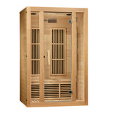 Golden Designs Maxxus Seattle 2-Person Near Zero EMF FAR Infrared Sauna with Floor Heater, Canadian Hemlock (MX-J206-01-ZF)