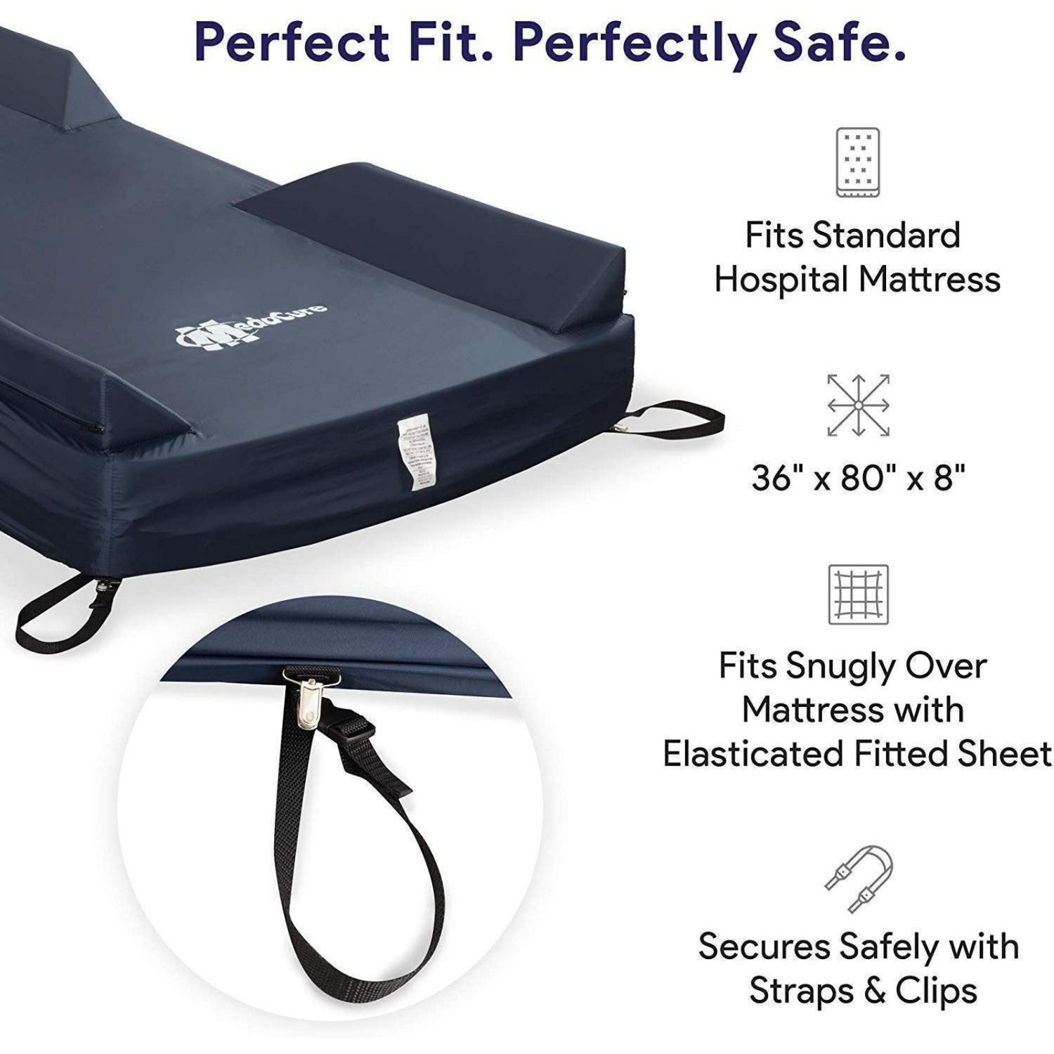 Medacure Foam Bolster Mattress Cover with Defined Perimeter Morelli